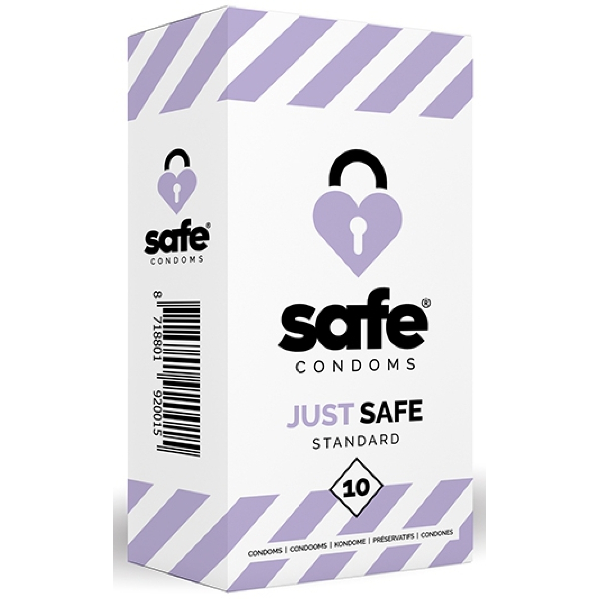 safe condoms just safe standard 10 pcs