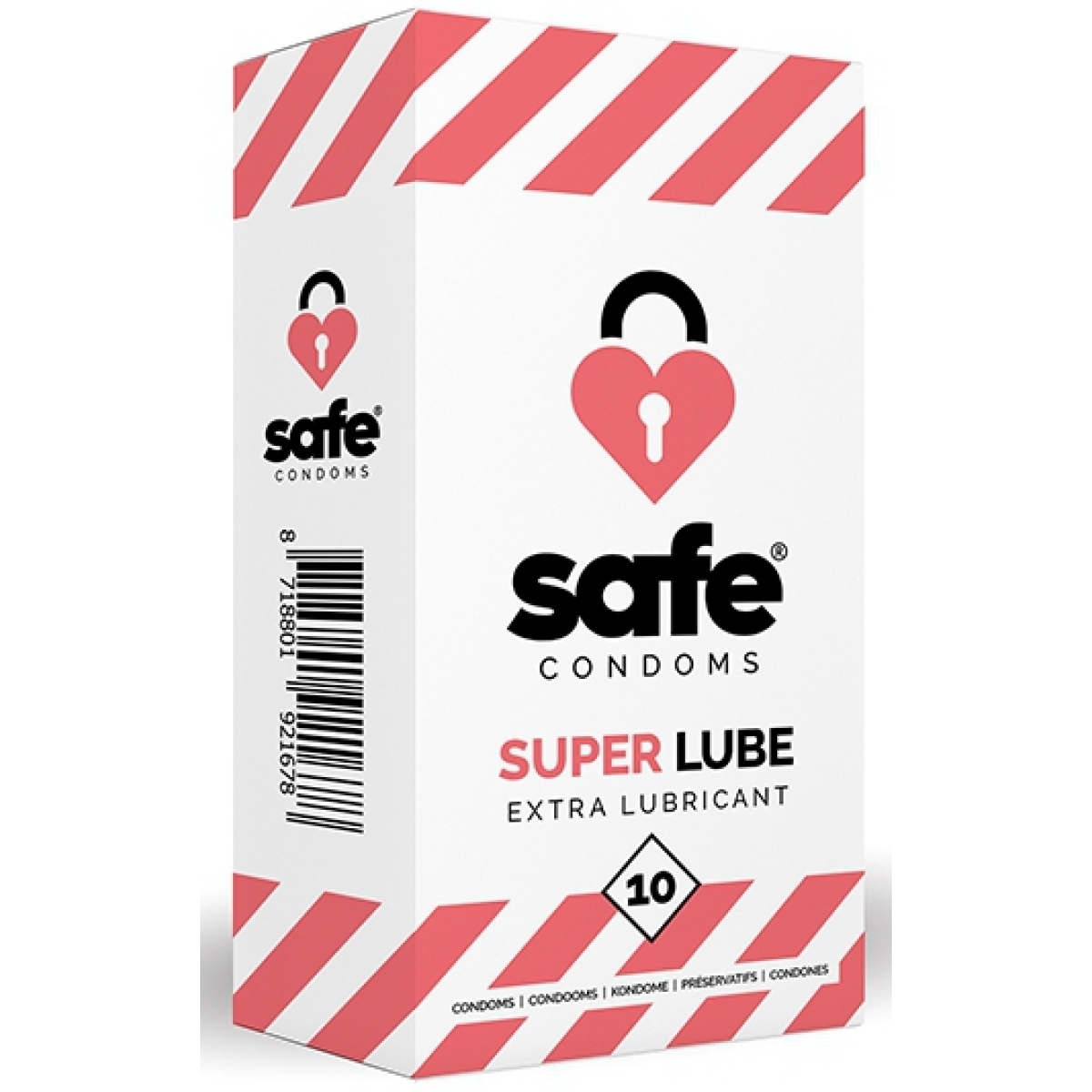 safe condoms super lube extra lubricant 10 pcs