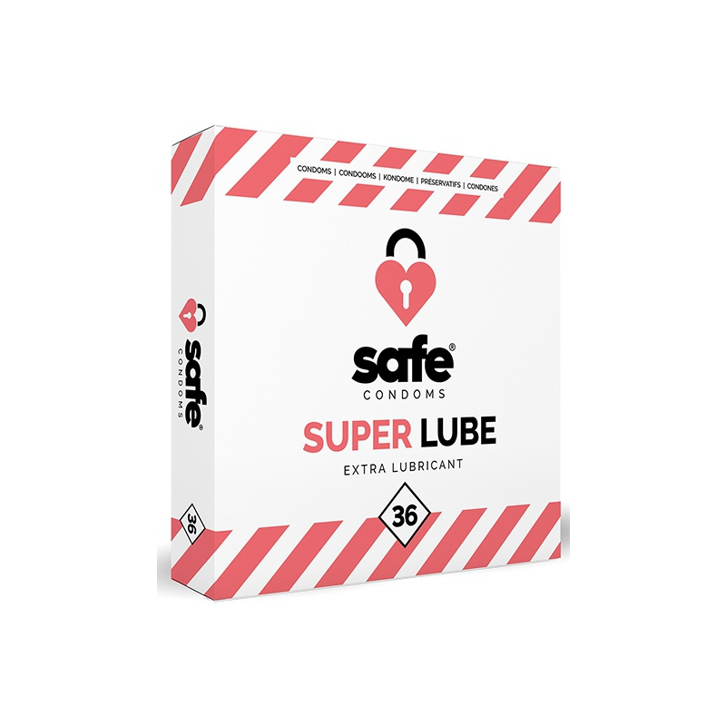 safe condoms super lube extra lubricant 36 pcs