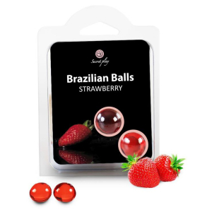 secret play set 2 brazilian balls strawberry aroma