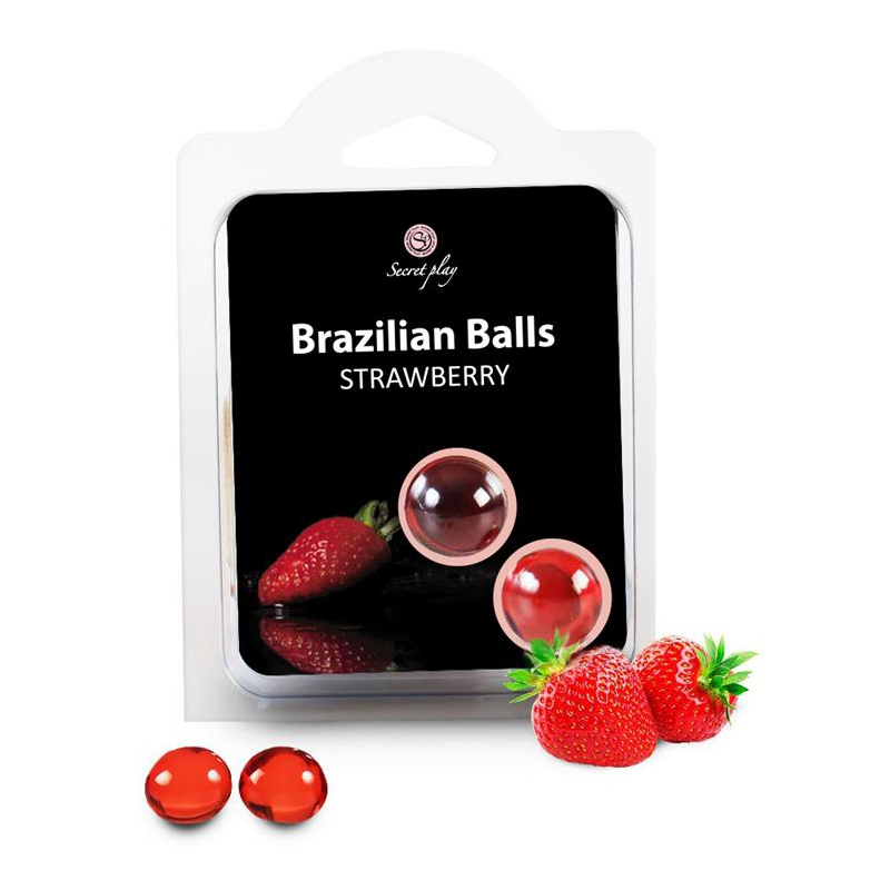 secret play set 2 brazilian balls strawberry aroma