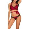 sensuelia 2 piece set black and red
