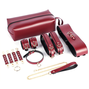 set bdsm 6 pieces rouge fonce