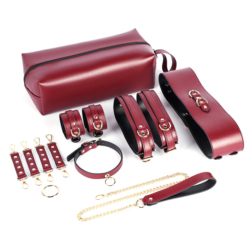 set bdsm 6 pieces rouge fonce