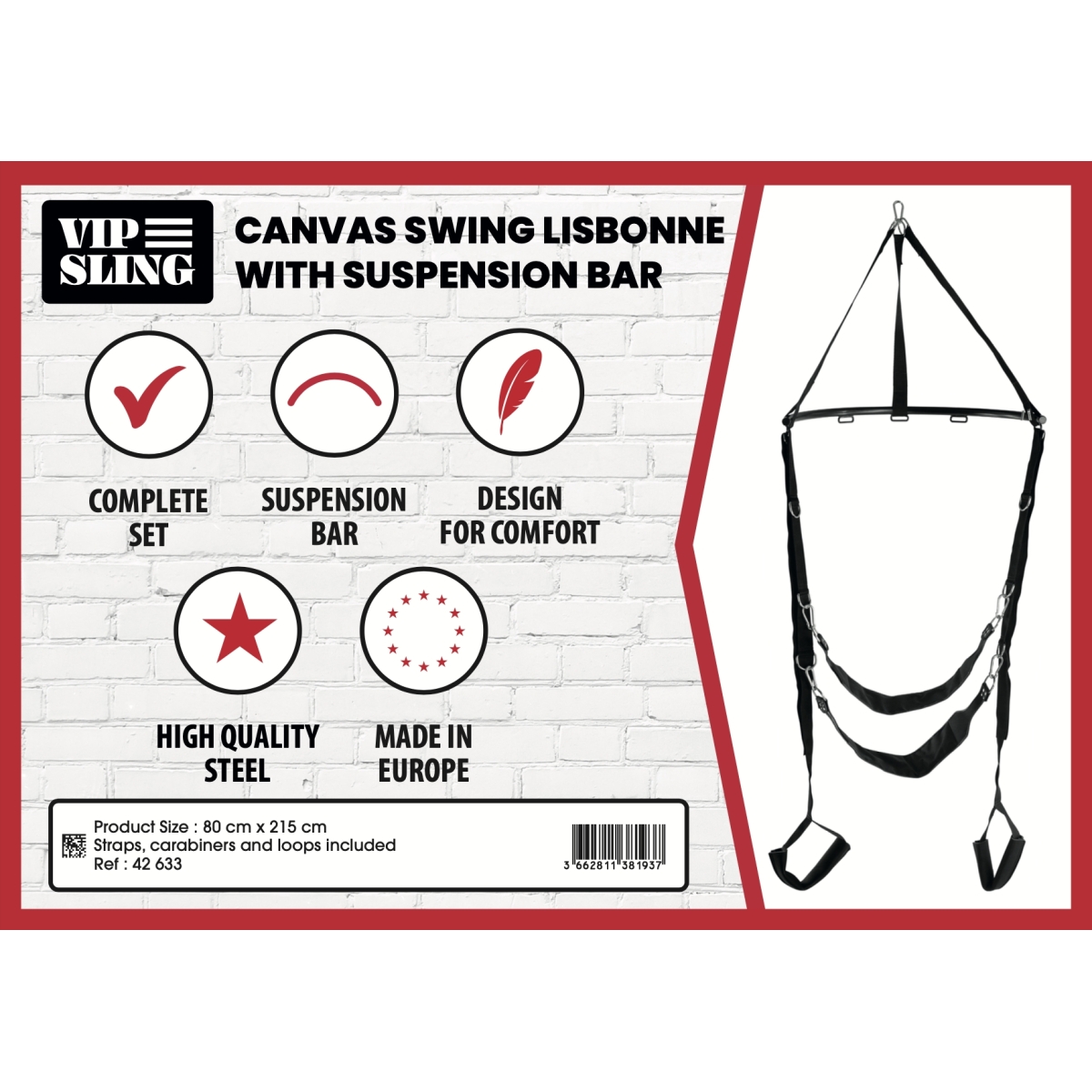 set complet balancoire en tissu lisbonne avec barre 2