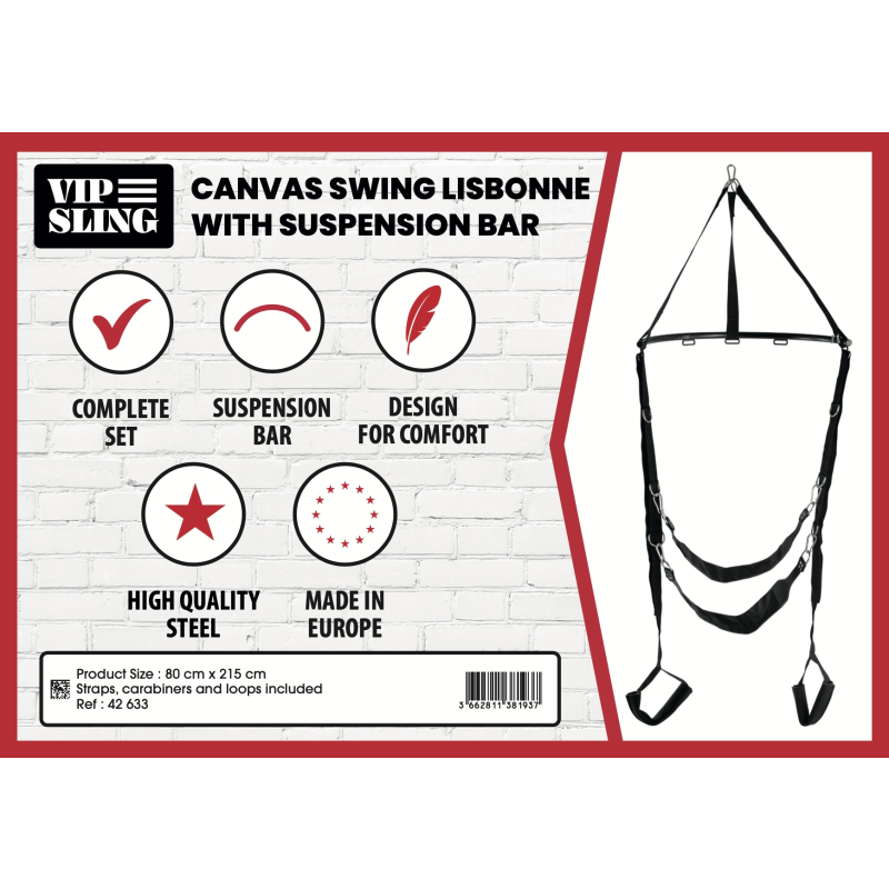 set complet balancoire en tissu lisbonne avec barre 2