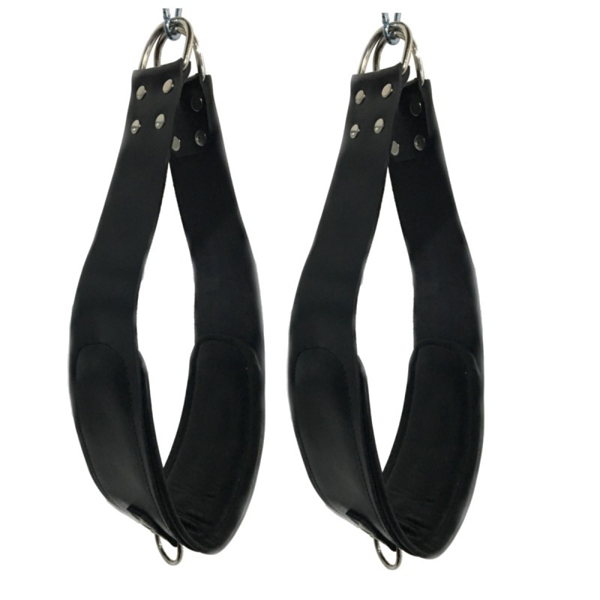 set de 2 supports pieds en cuir pour sling 2 mousquetons 60cm the red 4