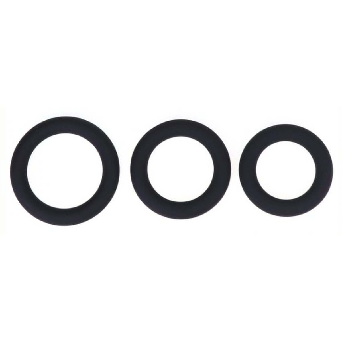 set de 3 cockrings en silicone