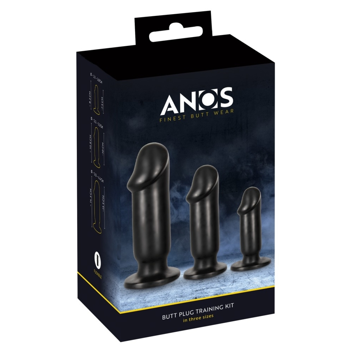 set de 3 plugs butt anal kit 135 x 45cm 1