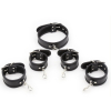 set de restriction collier et menottes noir 1