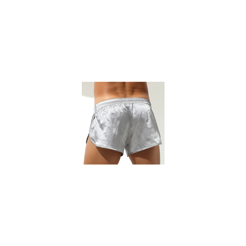 short avec jock slit argente 1