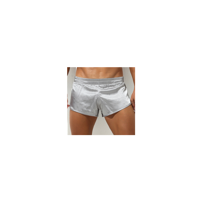 short avec jock slit argente