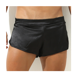 short avec jock slit noir