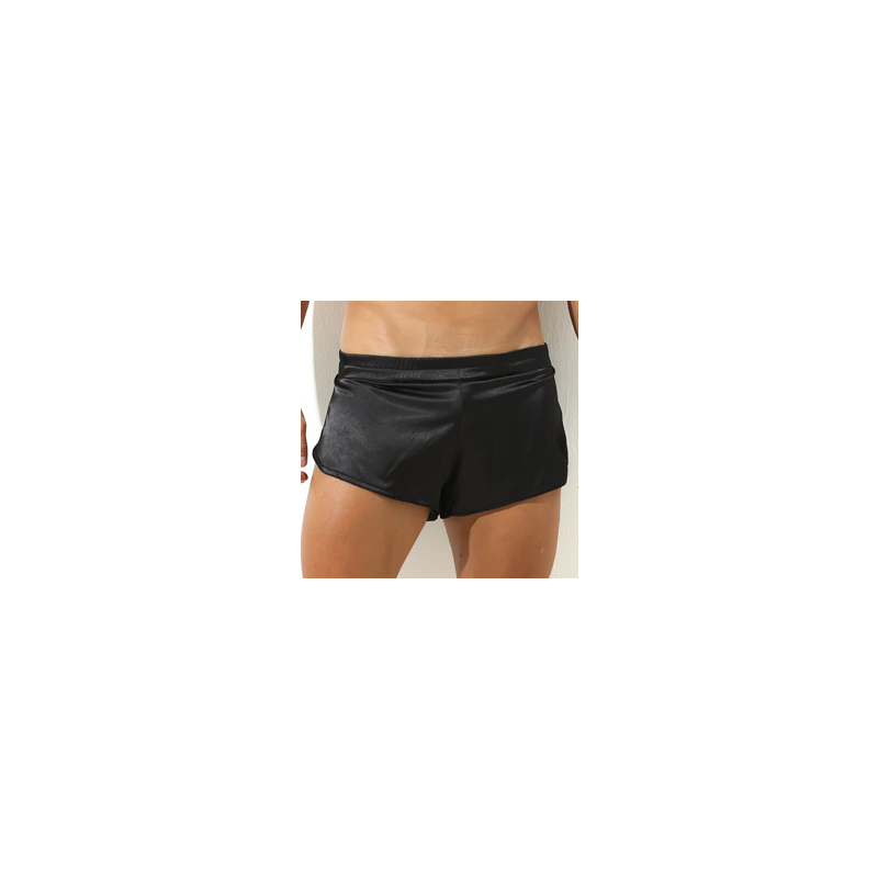 short avec jock slit noir