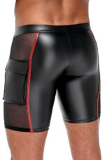 short avec zip ormeto noir rouge 1