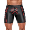 short avec zip ormeto noir rouge
