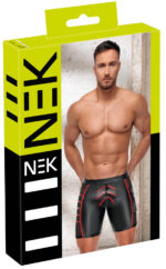 short avec zip ormeto noir rouge 2