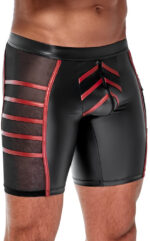 short avec zip ormeto noir rouge 3