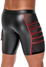 short avec zip ormeto noir rouge 4