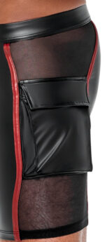 short avec zip ormeto noir rouge 6