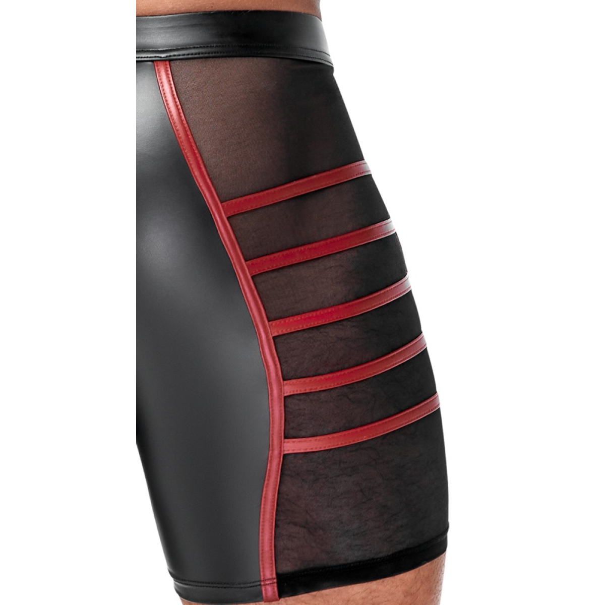 short avec zip ormeto noir rouge 7
