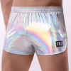 short brillant fakiz gris argente