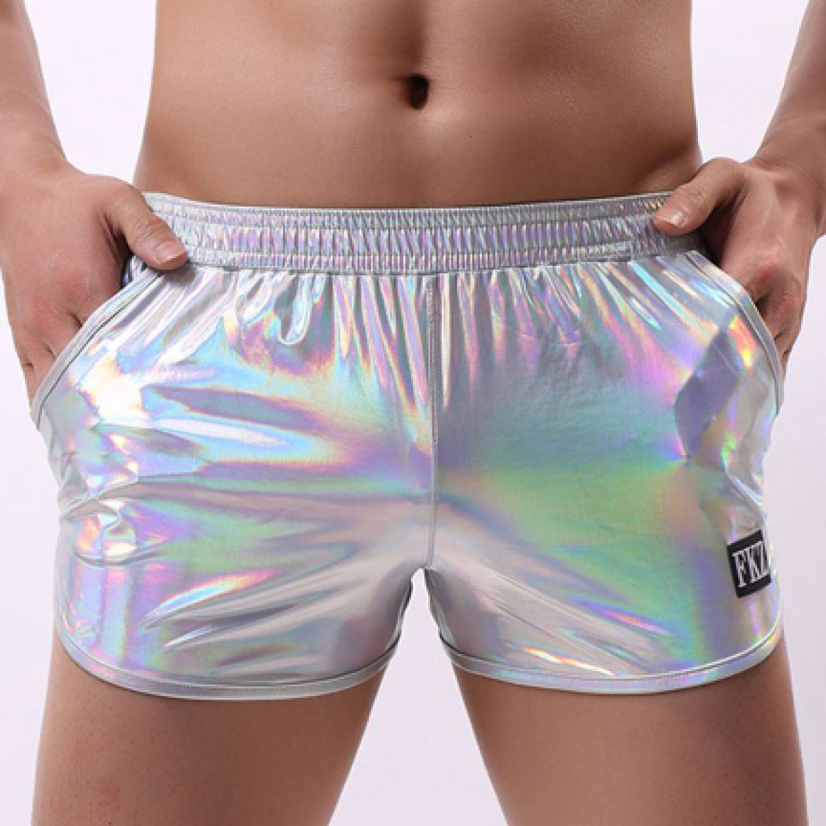 short brillant fakiz gris argente 3