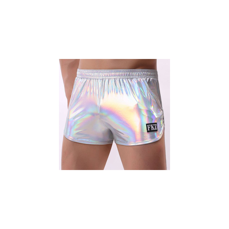 short brillant fakiz gris argente