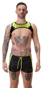 short byron laboratory noir jaune fluo 2