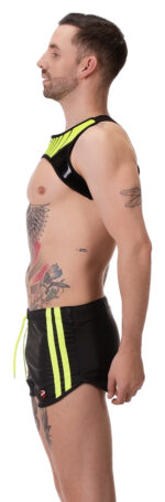 short byron laboratory noir jaune fluo 3