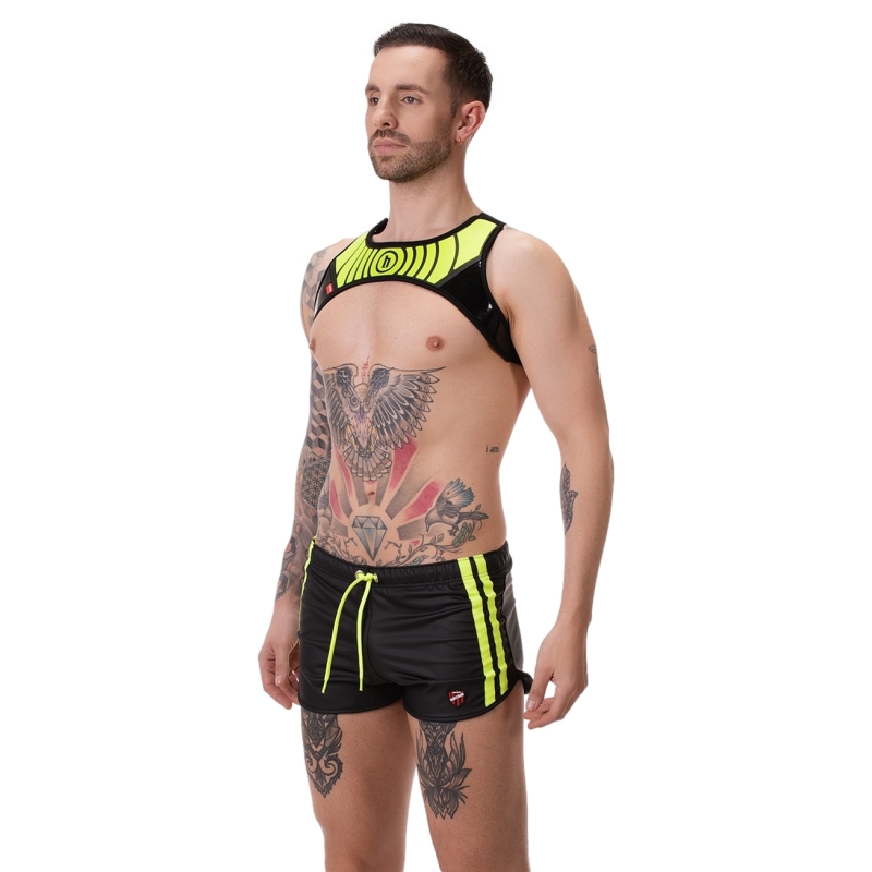 short byron laboratory noir jaune fluo 4