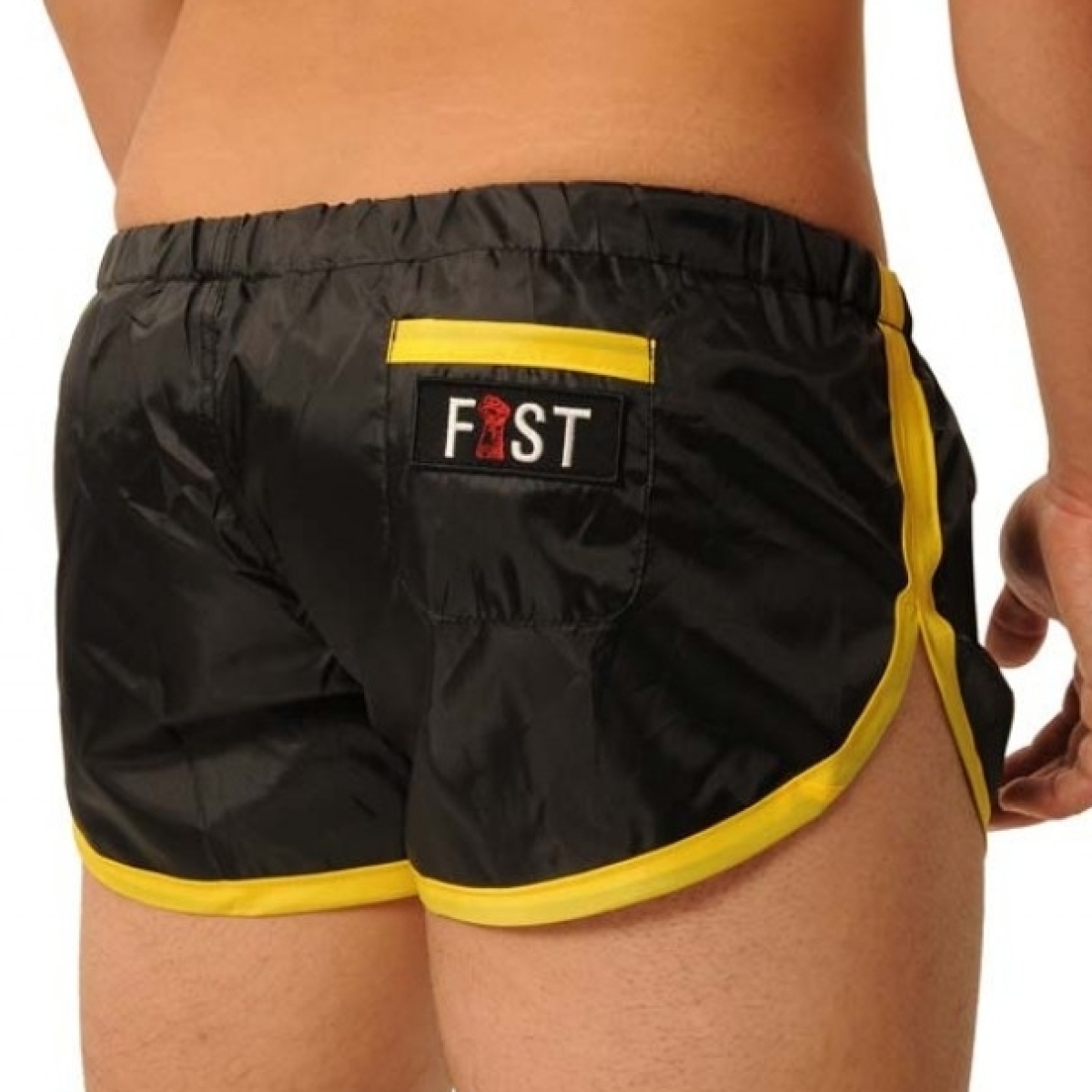 short court fist noir jaune 1