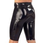 short cycliste en latex avec gaine penis 1
