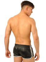 short en cuir fist noir blanc 4