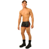 short en cuir fist noir rouge 3