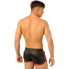 short en cuir fist noir rouge 4