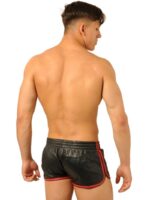 short en cuir fist noir rouge 4
