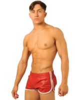 short en cuir fist rouge blanc 2