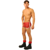 short en cuir fist rouge blanc 3