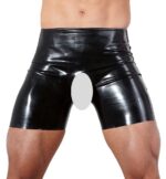 short en latex avec ouverture