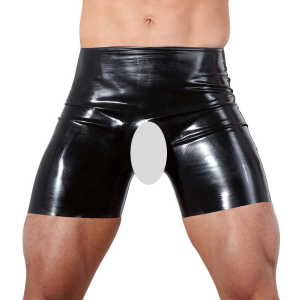 short en latex avec ouverture