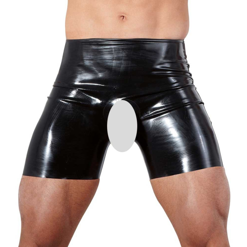 short en latex avec ouverture