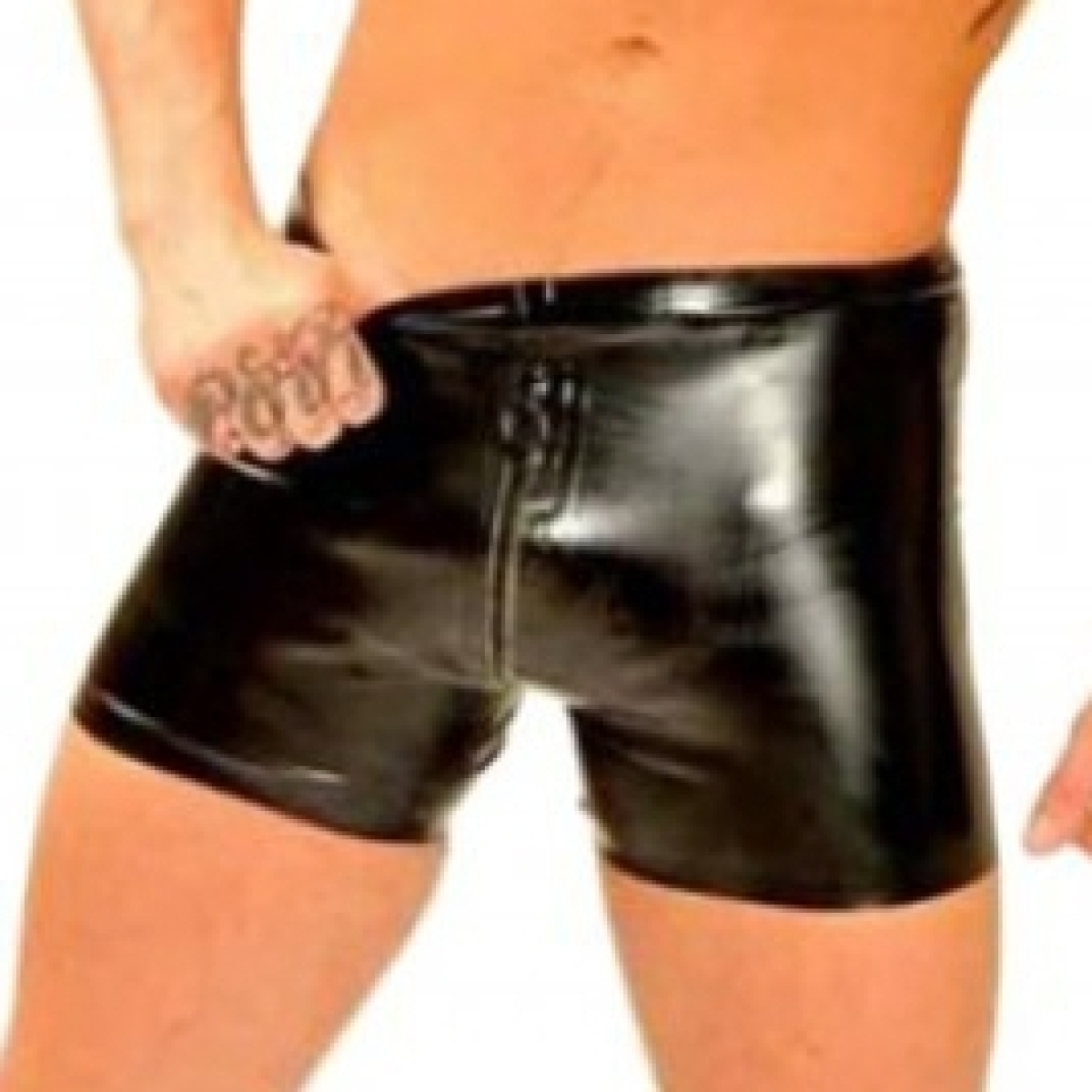 short en latex coupe cycliste avec zip