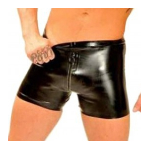 short en latex coupe cycliste avec zip