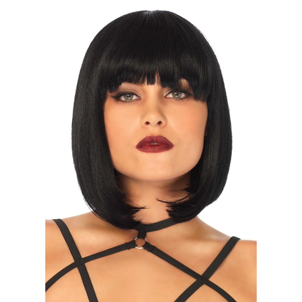 short natural bob wig black scaled