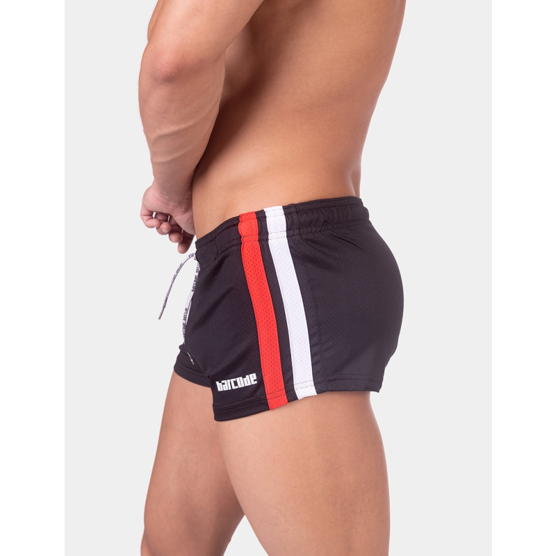 short timur noir rouge blanc 3