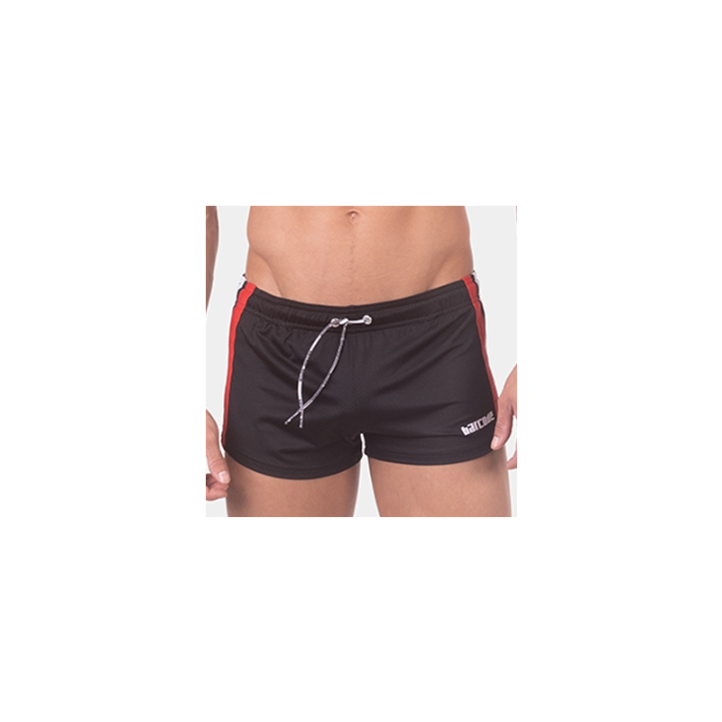short timur noir rouge blanc