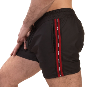 short zulu noir rouge