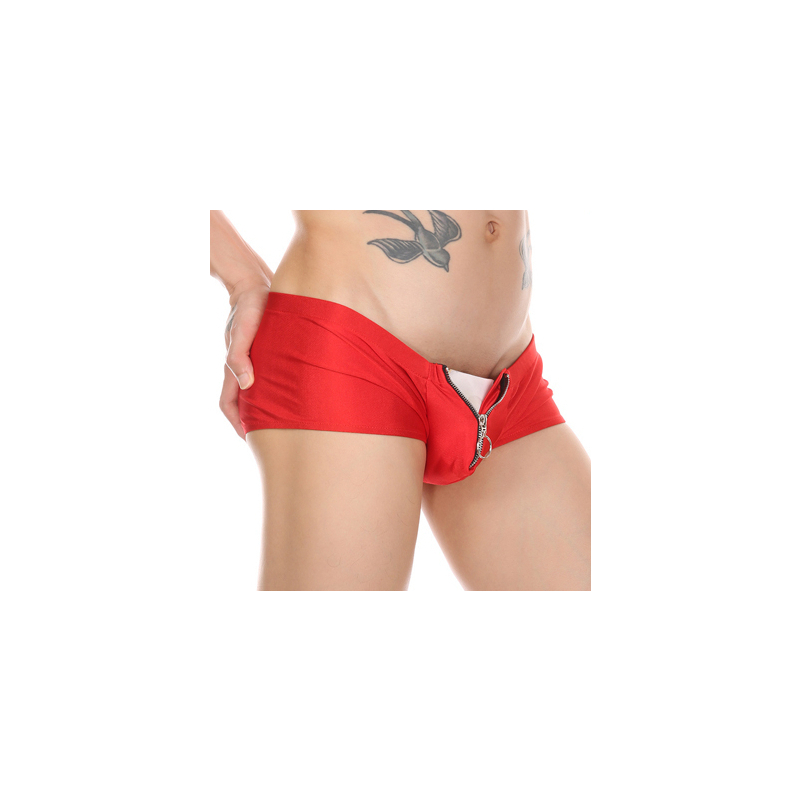 shorty avec zip mino rouge 2