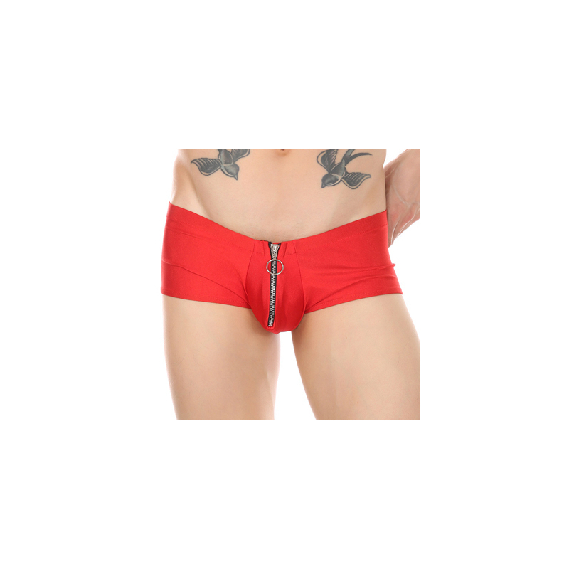 shorty avec zip mino rouge